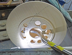 Hollowing the holly bow. Ref 14.18 Plainest.