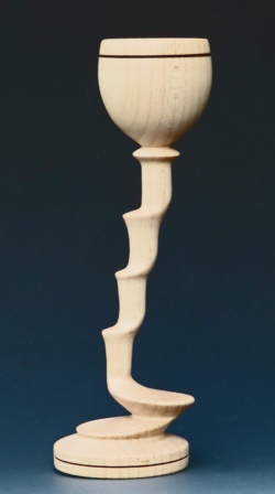 Sycamore. 170mm high. Turned on 6 axes. Ref 18.13