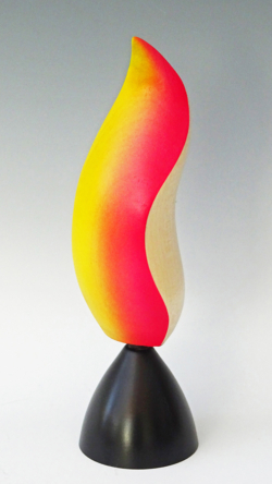 Sycamore 210 mm high. Turned on 4 axes, airbrushed. Ref 15.01