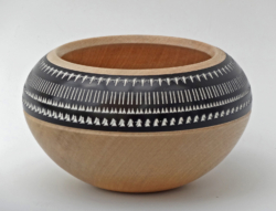 Sycamore. 100 mm diameter. Texturing tool used. Ref 12.31