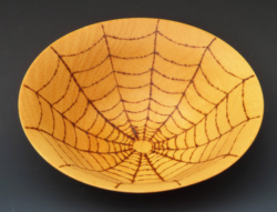150 mm diameter. Thin walled with pyrographed web. Ref 11.07