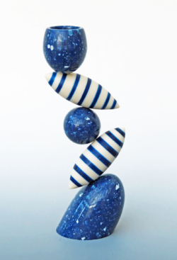 160 mm high. From 12mm thick Corian off-cut sheets plus ivory polyester resin. Ref 21.03